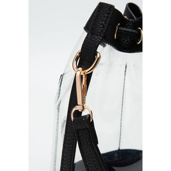 Clear Crossbody Stadium Bucket Bag Royal Blue - Picture 7 of 11